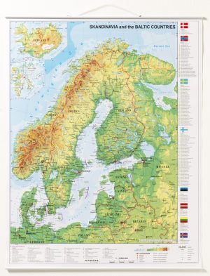 97 x 67 cm. Scandinavian map