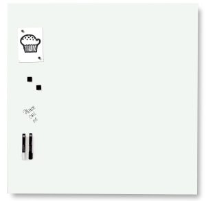 GLASTAVLE NAGA MAGNETISK 100X100CM HVID