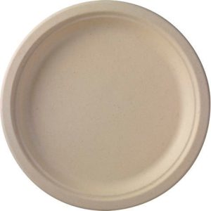 TALLERKEN 23CM BAGASSE 50 STK PFAS FREE