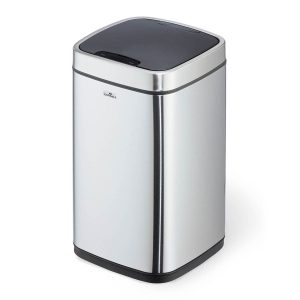 PAPIRKURV NO TOUCH 12 L.  SØLV DURABLE