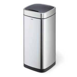 PAPIRKURV NO TOUCH 35 L. SØLV DURABLE