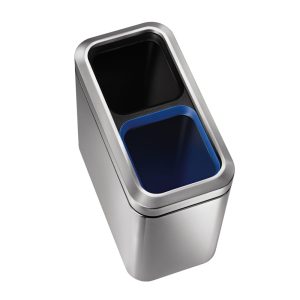 PAPIRKURV 20 LTR. 2 RUM STÅL MAT 2X10 LTR.