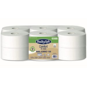 TOILETPAPIR MINI 130MTR. 2 LAG BULKY SOFT 12 RL/PK