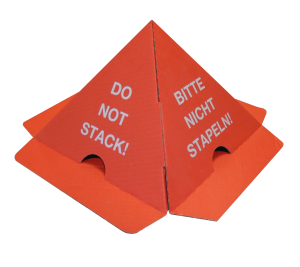 PAPPYRAMIDE 'DO NOT STACK' 265X265X265 3MM BØLGEPAP