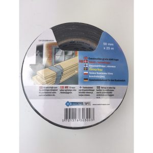 LÆRREDSTAPE 48 MM X 50M  SORT