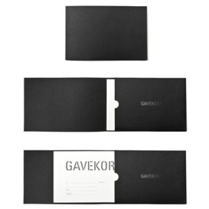 GAVEKORT M/INDLÆG STOR SORT 145X220MM