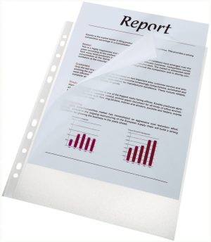 PLASTLOMME A4 120MY ÅBEN TOP & SIDE M/PRÆG 400075077 100 STK