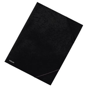 DOKUMENTMAPPE A3 SORT M/3 KLAPPER & ELASTIK