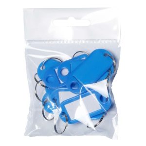 NØGLESKILTE  BLÅ PLAST BNT PS M/10 STK.  -  477001