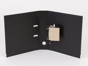 BREVORDNER A4 80 MM SORT QLINE