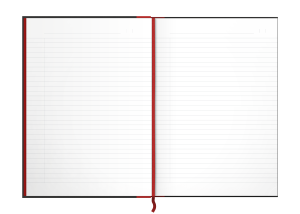 NOTESBOG A4 OXFORD LINIERET BLACK N'RED - 192 SIDER