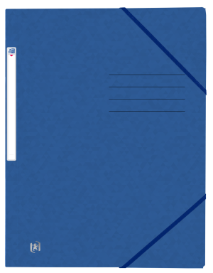 OXFORD Top Fil+-samlemappe med elastikker og 3 flapper A4 blå