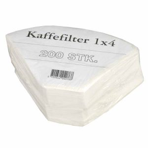 KAFFEFILTER 1X4 HVID PK/200 STK - NR. 4