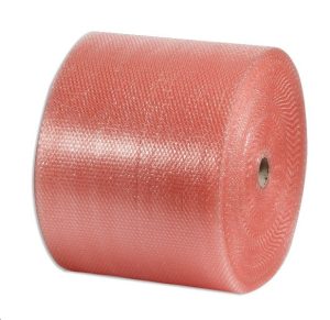 BOBLEFOLIE ANTISTATISK 100 CM 100 MTR. LYSERØD