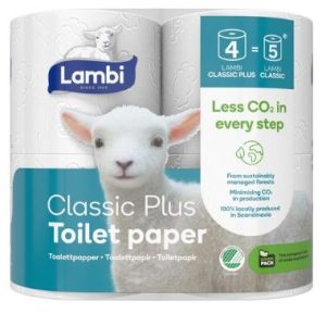 TOILETPAPIR LAMBI 3-LAGS 28 RL 25,5 MTR/RL.