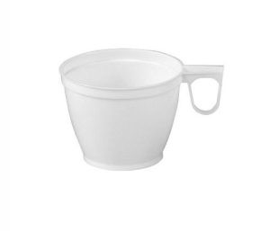 KAFFEKOP PLAST M/HANK 50 STK HVID