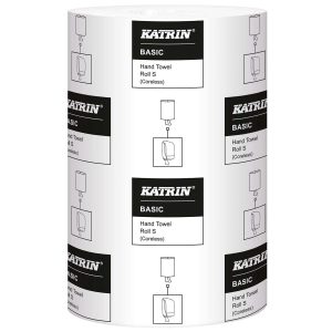 HÅNDKLÆDERULLE KATRIN BASIC S MINI U/HYLSE NATUR 12 RL/PK