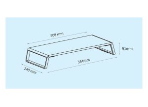MONITOR STAND RISER ID-20 HVID/ALU