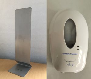 HÅNDSPRIT BORDSTANDER INKL. BERØRINGSFRI DISP. U/HÅNDSPRIT