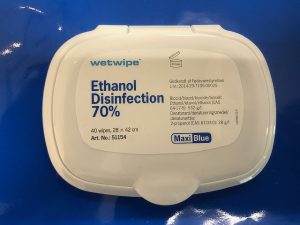 DESINFEKTIONSERVIET WET WIPE 70% ETANOL 28X42CM 40 STK