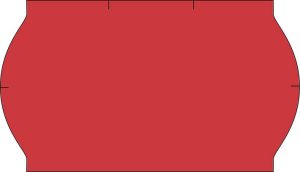 PRISETIKET 26X16MM NEON RØD FROSTLIM 10220143