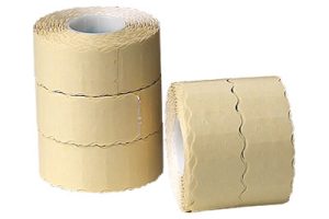 PRISETIKET JOLLY 26X12 MM RØD RL./1500STK.