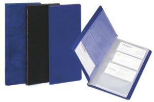 VISITKORTMAPPE SORT T/96 KORT 130X270 MM SORT 3550