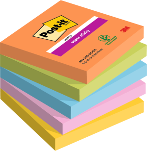 POST IT 654S SUPER STICKY 5 BLOKKE BOOST COLOUR