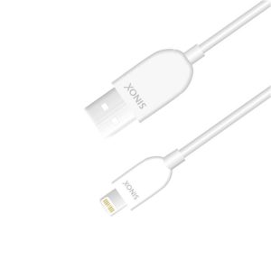 SINOX IPHONE/IPAD OPLADERKABEL APPLE GODKENDT 1 MTR. HVID