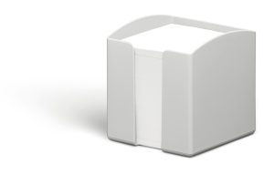 Kubusblokholder ecoKubusblokholder med 800 papirsedler i formatet 93 x 93 mm. Holderen og de blanke ark er forsynet med miljømærket Blue Angel