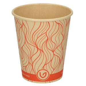 KAFFEBÆGER 25CL. 50 STK. BRUN/ RØD BAMBUS VANDBASERET COAT.