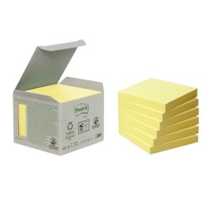 POST-IT NOTES MILJØ 76X76MM GUL 6BLK/PAK
