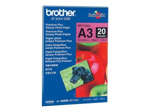 INKJETPAPIR BROTHER BP71GA3 PK/20ARK. A3 260GR.  GLOSSY