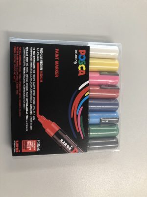 UNI POSCA POSTER MARKER PC5M    ASS. FARVER  8 STK