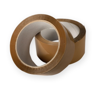 PAKKETAPE 48 MM X 66 M BRUN, PVC