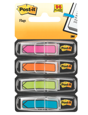 INDEXFANER POST-IT 684-ARR4 SMALLE PILE NEON 4X24 STK