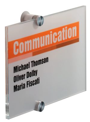 SKILT CRYSTAL SIGN DURABLE KLAR ACRYL 210X148MM