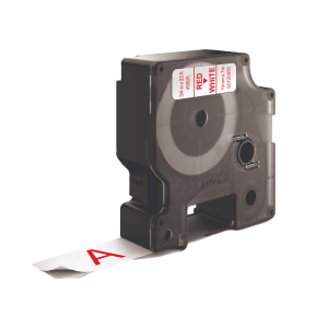 PRÆGETAPE DYMO D1 19 MM X 7 M RØD/HVID 45805