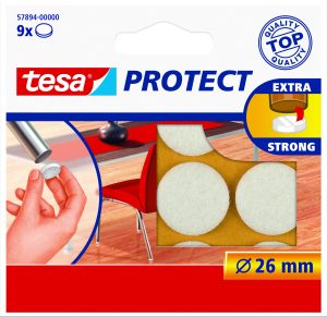 FILTPUDER TESA Ø26MM 9 STK HVIDE