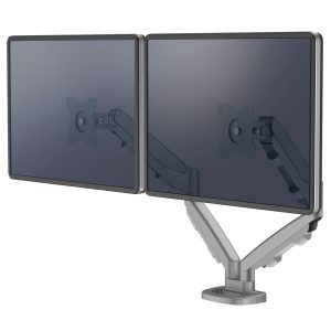 MONITORARM FELLOWES EPPA DUAL GASFJEDER 39" 8 KG SØLV
