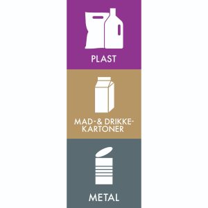 AFFALDSSKILT "PLAST/KARTON/ METAL"
