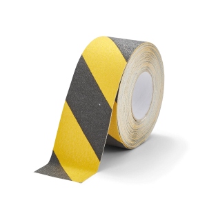 GULVTAPE SKRIDSIKKER 75MM GUL/ SORT 60 GRIT