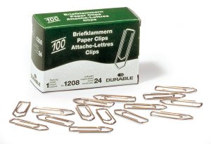 Papirclips 32 mm kobberbelagt 100 stkKobberbelagte 32 mm metalclips