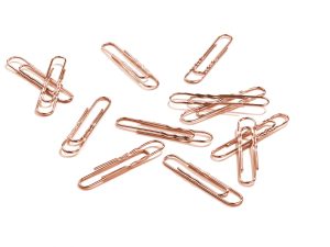 Papirclips 45 mm kobberbelagt 1 kgKobberbelagte 45 mm metalclips, bulk pack