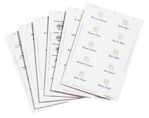 Indstiksark badgemaker® 30x60mmMikroperforerede indstiksark til navneskilte i format 30x60mm.