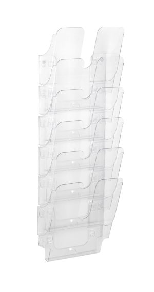 Brochureholder flexiplus 6 a4 højKomplet FLEXIPLUS 6 A4 brochureholder sæt med 6 bakker i høj format til vægmontering. Brochureholder flexiplus 6 a4 højKomplet FLEXIPLUS 6 A4 brochureholder sæt med 6 bakker i høj format til vægmontering.