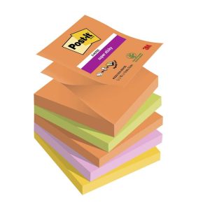 BLOK POST-IT 76X76MM Z-NOTES SUPER STICKY BOOST COL. 5 BLOK