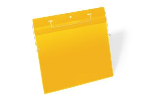 Lagerlomme m wirebeslag  a4 tværLagerlomme med galvaniseret, bøjelig wirebeslag til nem og sikker fiksering.1  pk m/50 lommer