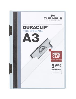 Duraclip® a3Den originale klemmappen med transparent forside, kan rumme op til 60 A3 sider