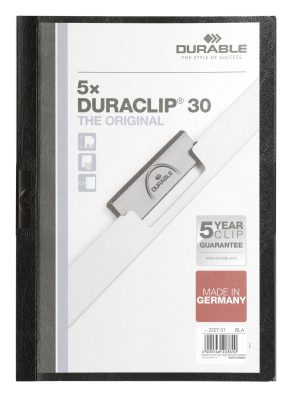 Duraclip® 30 retail packDen originale klemmappen DURACLIP® 2200 med transparent forside,  for op til 30 A4 ark.
